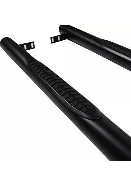 – 2kapı D-Max 2020-2024 Uyumlu Krom 70LIK Yan Basamak | Tubular C Modeli Siyah