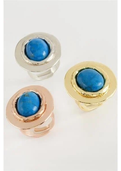 Oval Turkuaz Taşlı Yüzük fiyatları