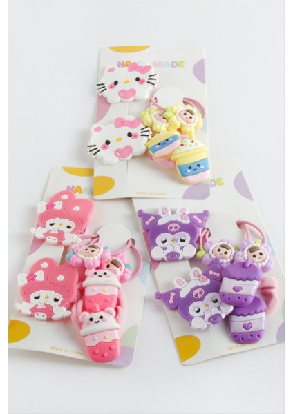 Çzgflm Karakteri Pens Lastikli Toka 6 Adet