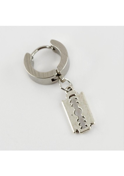 Jilet Figürlü Çelik Erkek Küpe 1 Adet modelleri