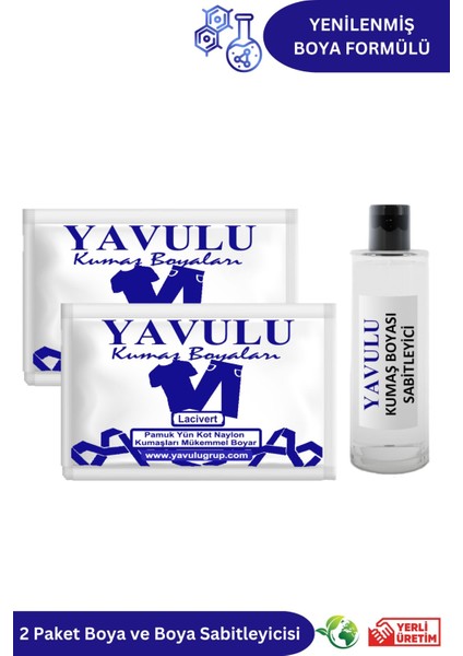 Lacivert Kumaş Boyası / Tekstil Boyası / Giysi Boyası / Toz Kumaş Boyası 2AD.