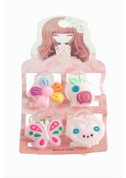 Papatya Küçük Mantal Toka 4 Adet