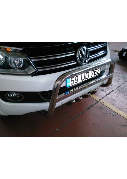 Volkswagen Amarok (2009-2016) Ön Koruma Alçak - Yazılı Saclı- 100102 - Cobıa A