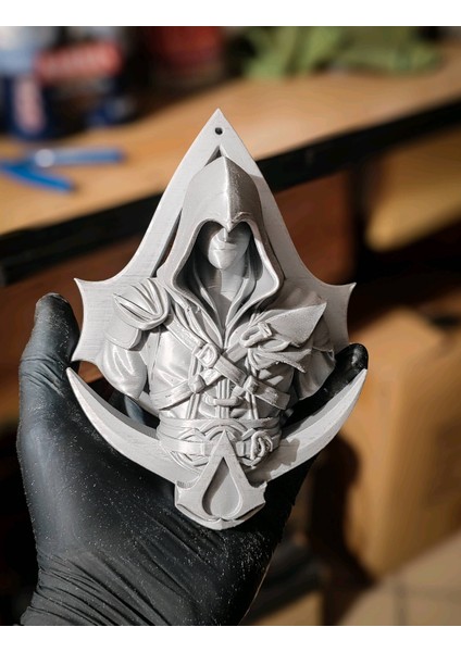 CRAFTSY3D Ezio Auditore Büst – 3D Baskı Dekoratif Koleksiyon Figürü modelleri