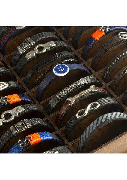 Standlı Kaliteli Suni Deri Toptan Bileklik 40 Adet modelleri