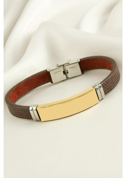 Isim Yazılabilir Deri Çelik Bileklik fiyatları