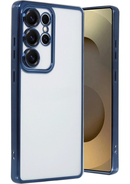 MYT09 Samsung Galaxy S25 Ultra Kılıf Lensli Silikon - Lacivert
