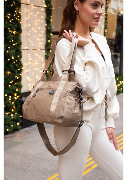 Sanmorris Hafif ve Dayanıklı Paraşüt Kumaş El ve Çapraz Askılı Çok Bölmeli Çanta