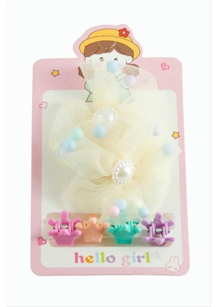 Çiçek Lastikli Mandal Toka 6 Adet modelleri