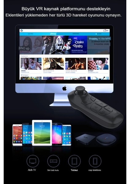 MYT09 Shinecon SC-B03 Sanal Gerçeklik Gözlüğü Kumandası - Siyah