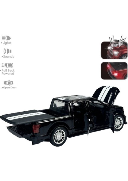 HCL-903 Çek Bırak 1:22 Sesli ve Işıklı Arazi Metal Pikap -Vardem Oyuncak