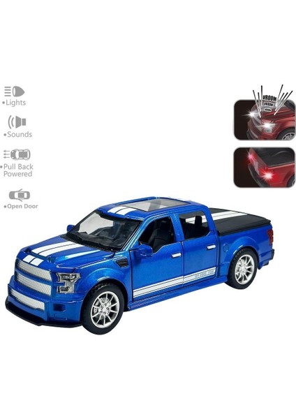 HCL-903 Çek Bırak 1:22 Sesli ve Işıklı Arazi Metal Pikap -Vardem Oyuncak