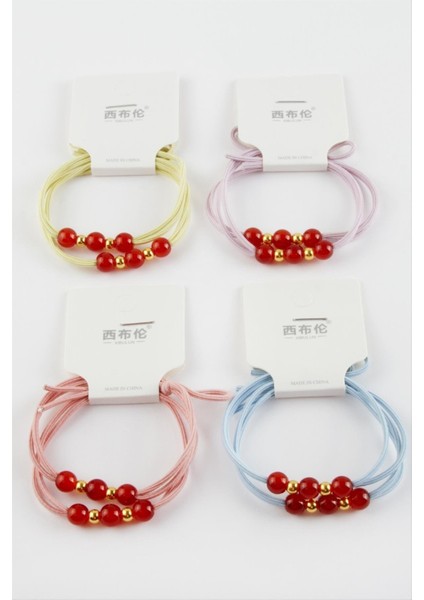 Boncuk Lastikli Toka 2 Adet