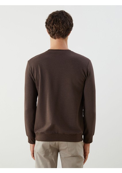 Lcw Yeni Yeni Sezon Bisiklet Yaka Uzun Kollu Baskılı Erkek Sweatshirt fırsatları