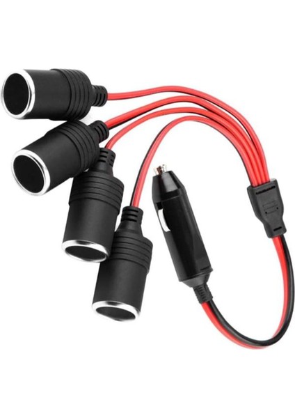 SE-7021 Araç Çakmaklık Çoğaltıcı Çakmaklık Dağıtıcı 1 Erkek 4 Dişi Araç Çakmaklık Dağıtıcı Splitter