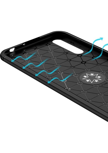 MYT09 Huawei P Smart S Kılıf Range Yüzüklü Silikon - Siyah