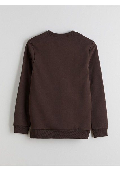 Lcw Yeni Peak Yeni Sezon Bisiklet Yaka Baskılı Erkek Kalın Sweatshirt