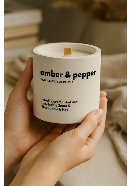 : Amber & Pepper : Modern Beyaz Beton Mum (Amber, Karabiber, Tonka, Sedir) modelleri