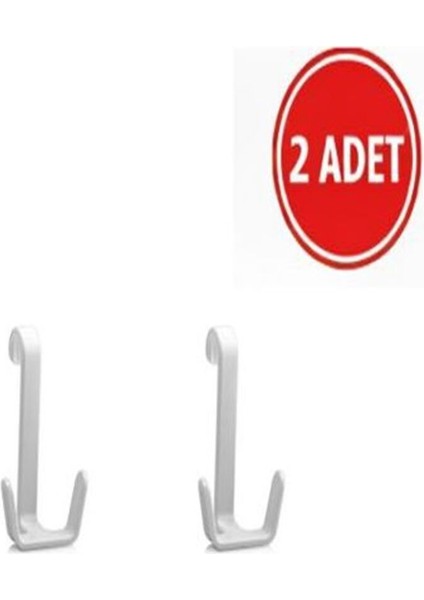 Havlupan Askısı, Kıyafet Askısı, Kapı Arkası Askısı Radyatör Askısı Banyo Askısı Beyaz 2 Adet