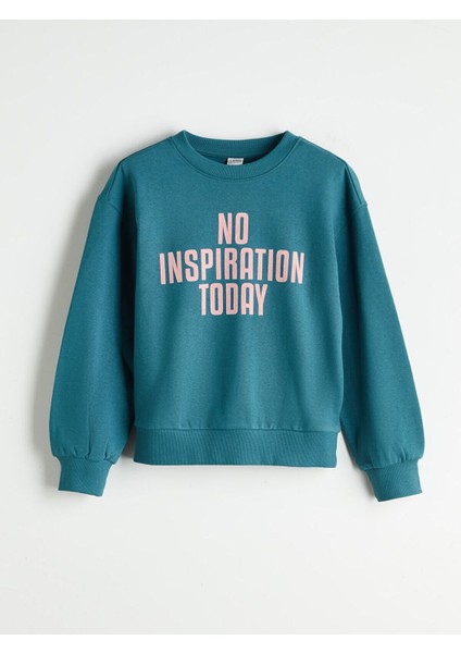 Lcw Yeni Yeni Sezon Bisiklet Yaka Kız Çocuk Sweatshirt