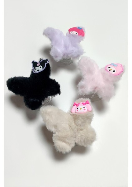 Karışık Tüylü Renkli Mandal Toka 8 cm