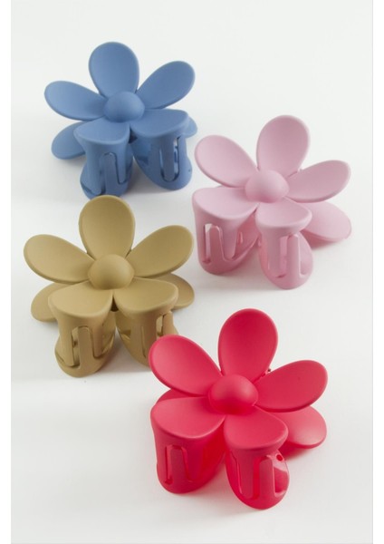 Çiçek Renkli Mandal Toka 7 cm