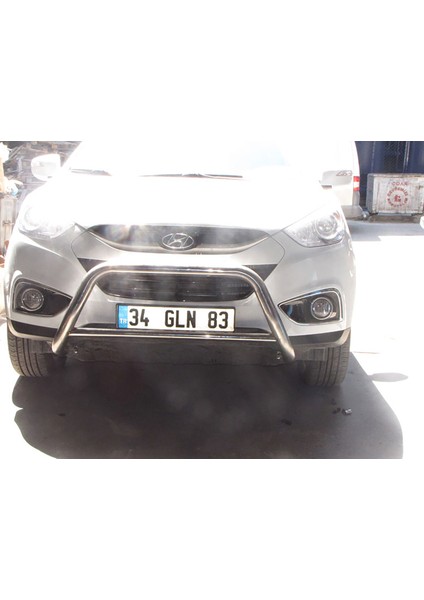 Hyundaı Santa Fe 2006-2012 Ön Koruma- Kartersiz - Ara Borulu - 60ø- Barred A