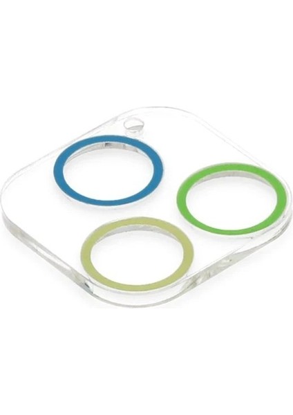 MYT09 iPhone 12 Pro Renkli Kamera Lens Koruma Cam - Yeşil-Sarı modelleri