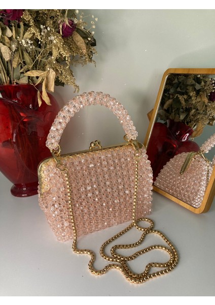 El Yapımı Kristal Boncuk Çanta