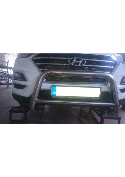 Hyundaı Tucson 2016-2021 Uyumlu - Ön Koruma - Bull Bar - Kartersiz - Alt Borulu - 60 - Barred C modelleri