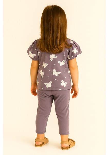 Kız Çocuk Kelebek Desenli Ikili Takım fiyatları