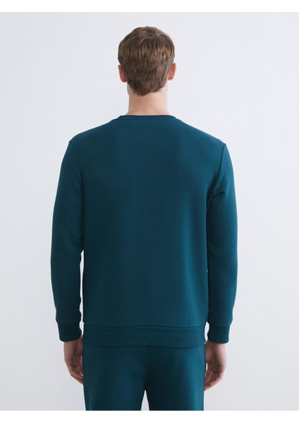 Lcw Yeni Yeni Sezon Bisiklet Yaka Baskılı Erkek Kalın Sweatshirt fırsatları