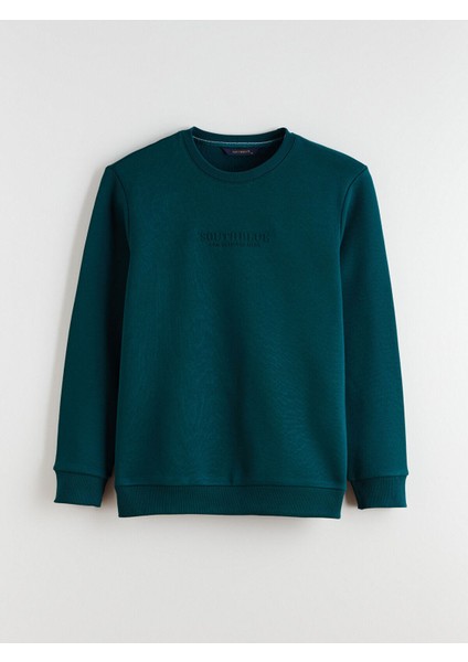 Lcw Yeni Yeni Sezon Bisiklet Yaka Baskılı Erkek Kalın Sweatshirt indirimleri