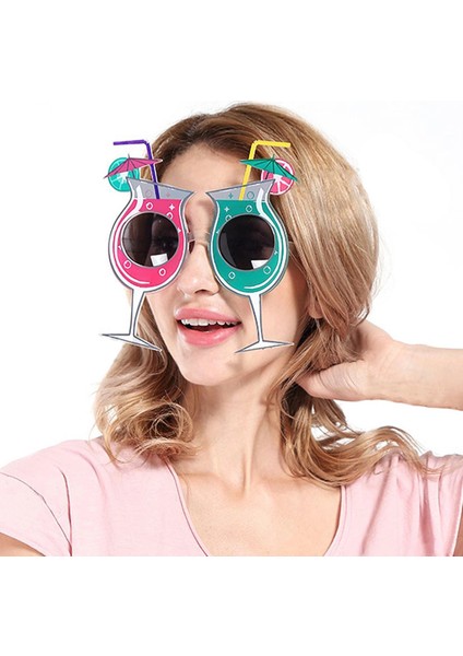 Kokteyl Temalı Hawaii Yaz Partisi Gözlüğü 15X16 cm fiyatları