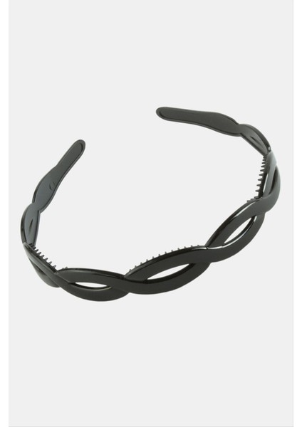 Örgü Desenli Siyah Renkli Taç