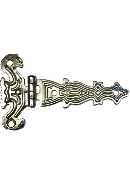 Dekoratif, Sac Tek Kuyruklu Menteşe - 40X68 Mm, Küçük, Nikel, 1 Adet