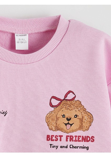 Lcw Yeni Peak Yeni Sezon Bisiklet Yaka Kız Çocuk Kalın Sweatshirt 2'li