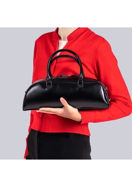 Siyah Yarım Ay Vintage Çanta fırsatları