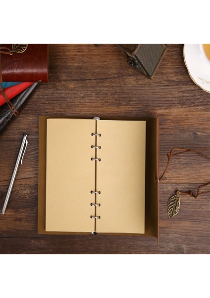 Yaprak Desenli Çizgisiz Deri Defter fiyatları