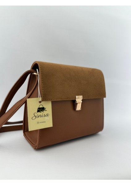 Kadın Vintage Model Süet Detaylı Omuz Çantası