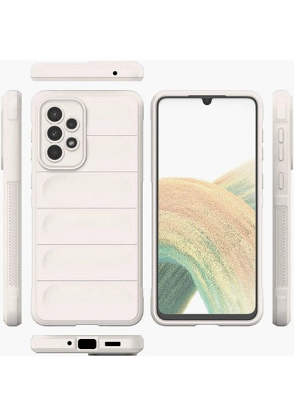 MYT09 Samsung Galaxy A33 5g Kılıf Optimum Silikon - Krem modelleri
