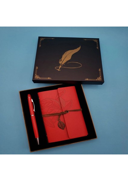 Defter Kalem Kırmızı Renk