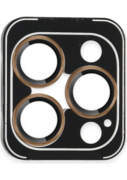 MYT09 iPhone 16 Pro Max Pvd Metal Kamera Lens - Gold