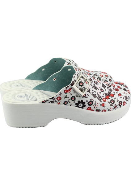 Yazlık Çiçek Kalp Desenli Comfort Sabo Kadın Terlik indirimleri
