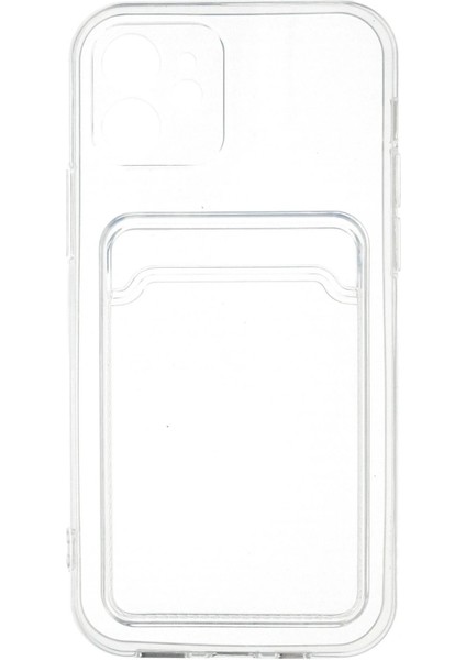 MYT09 iPhone 12 Kılıf Kart Şeffaf Silikon - Şeffaf modelleri