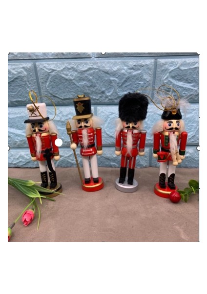 Kurşun Asker Ahşap Dekoratif Eşya (4lü Set 13CM)