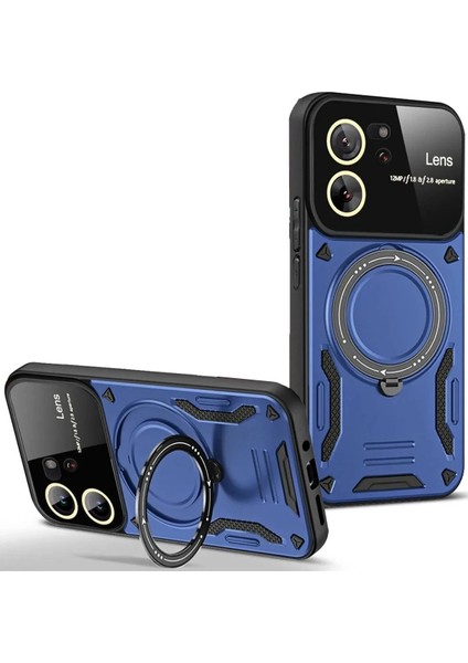 MYT09 Xiaomi Mi 13T Pro Kılıf Joy Lens Standlı Kapak - Lacivert