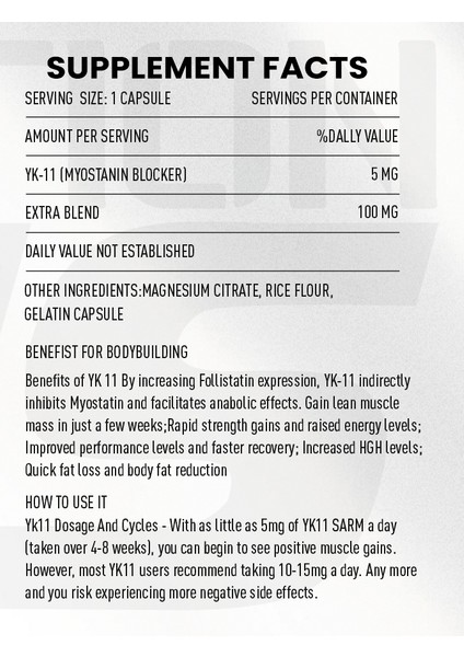 Mutant YK11 Zeus Nutrition 60 Kapsül fiyatları
