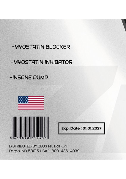 Mutant YK11 Zeus Nutrition 60 Kapsül modelleri