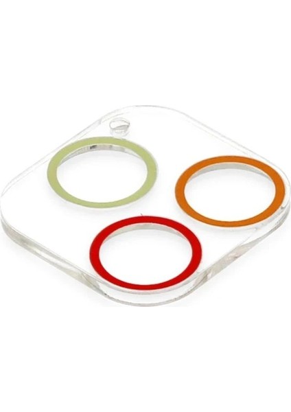MYT09 iPhone 13 Pro Max Renkli Kamera Lens Koruma Cam - Turuncu-Kırmızı modelleri